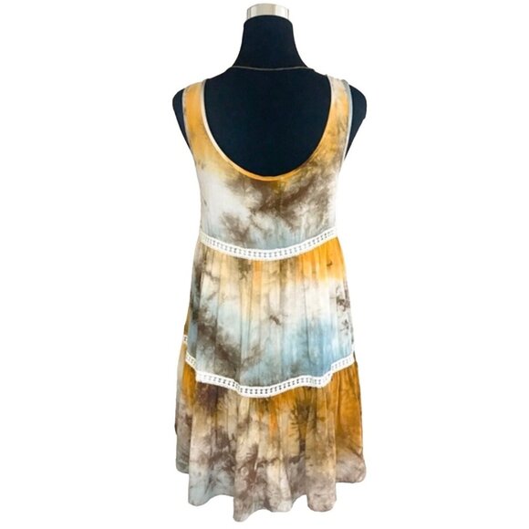 NWT Boho Tie-Dye Mini Slip Dress Tunic  • Coastal Grandmother Hippie Festival - Picture 9 of 13